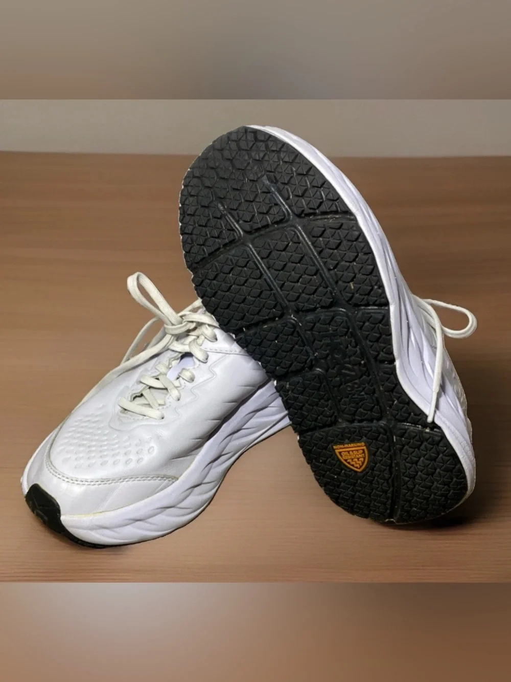 HOKA Bondi SR Sneakers Womens Size 8.5 White Slip Resistant Work Comfort